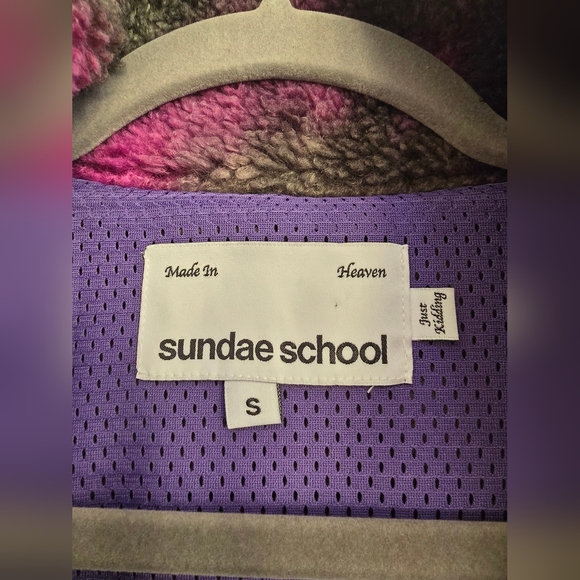 Sundae School Purple and Green Fleece Jacket - Picture 4 of 11